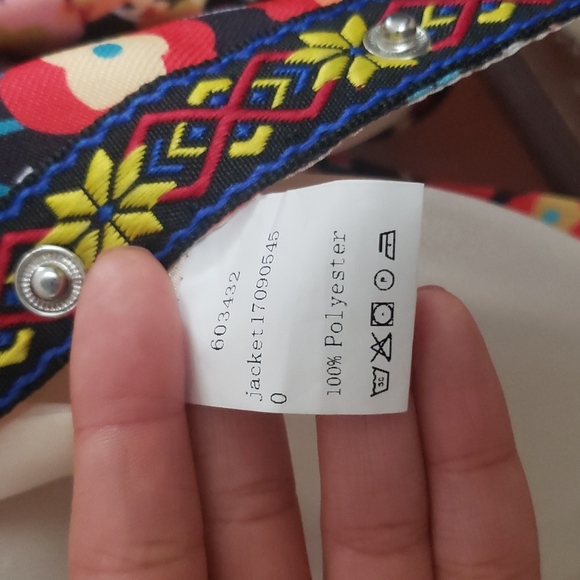 Colorful flower patterned jacket size M - Picture 4 of 7